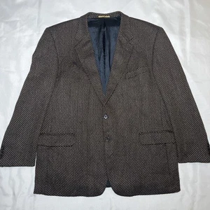 Vintage Joseph Abboud Size 48L Brown Blazer 100% Wool Sport Coat Union Made USA - Picture 1 of 19