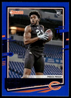 Jaylon Johnson 2020 Donruss #273 Press Proof Blue RC Chicago Bears Football Card - Image 1 of 2