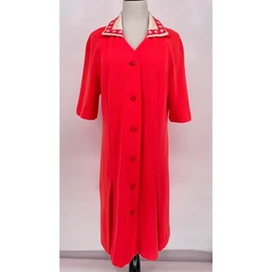 Vestido vintage años 60 Leslie Pomer neón mod tejido cuello grande/XL - Imagen 1 de 13