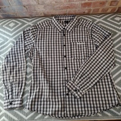 BENCH SHIRT Men's XXL Long Sleeve Check Black And White 100% Cotton - Image 1 of 4