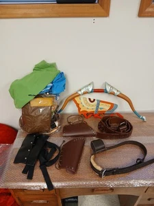 Legend Of Zelda Lot. A Bow, Some Leather Peices, A Costume. Not Quite Sure. - Picture 1 of 22