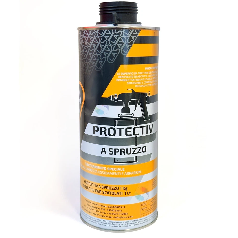LASAV Protezione sottoscocca antirombo spruzzo nero spray vernice auto 1kg antiruggine