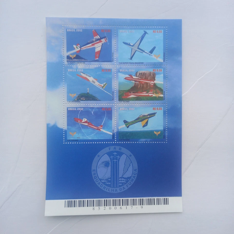 Brazil STAMPS 2002 Planes. Block of 6 stamps - Image 1 of 1