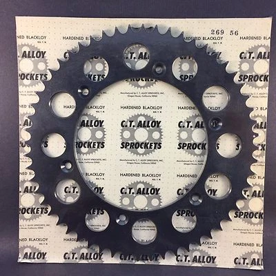 KTM 250 420 495 1984-1989 540 90-91 Rear Sprocket 56 Tooth Blackloy  Aluminum - Image 1 of 2