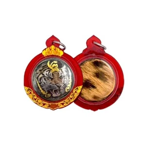 Tiger Medaillon Amulett Thai Power Protect Talisman Lucky Aj Thep Pongsawadan - Bild 1 von 16