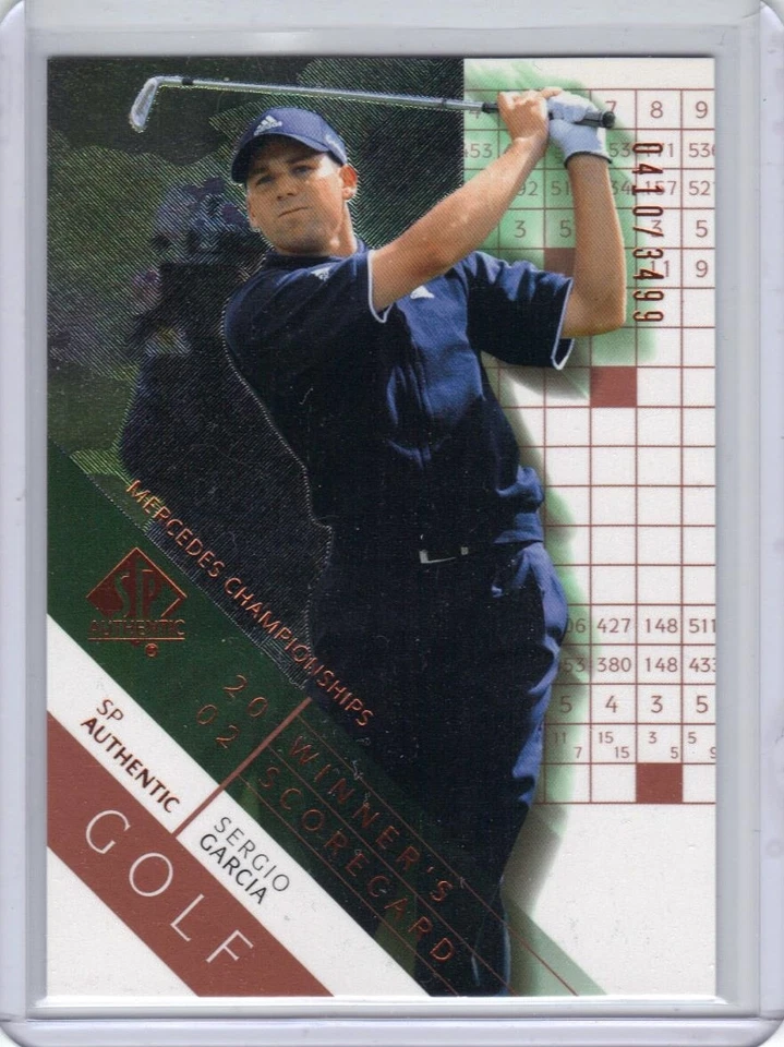 2002 SP Authentic Winner's Scorecard #61 Sergio Garcia 410/3499 - Image 1 of 1