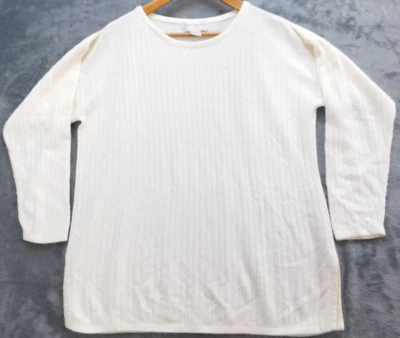 Suéter acanalado Petite Sophisticate para mujer PS crema de colección años 80 Foto 1 de 4