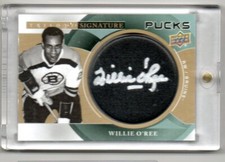 WILLIE O'REE auto SP AUTOGRAPH card TRILOGY PUCKS signature BOSTON BRUINS