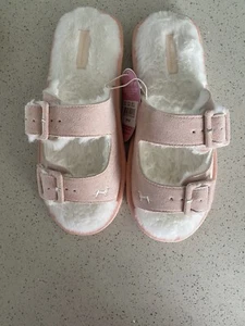 Peter Alexander Ladies Slippers Strappy Sandal Coral Large - Picture 1 of 3