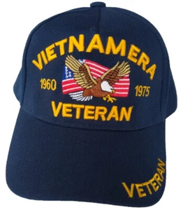 Vietnam Era Veteran, Eagle on Flag, navy blue - Picture 1 of 1
