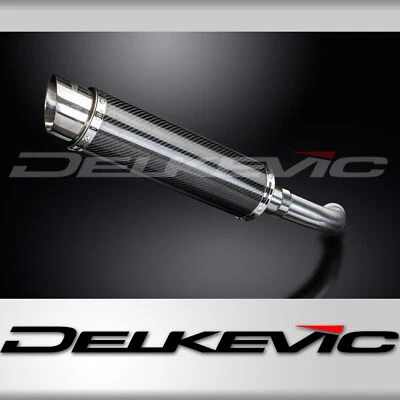 BMW F800 S/ST 2006-2014 Delkevic Slip On 14" Round Carbon Exhaust Muffler Kit - Image 1 of 4
