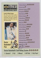 1996 Upper Deck Collector's Choice Checklist Michael Jordan Matt Geiger #196 HOF