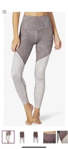 BEYOND YOGA Lux High Waisted Angled Midi Leggings In Etched Fans XL Pilates NEW - Picture 1 of 16