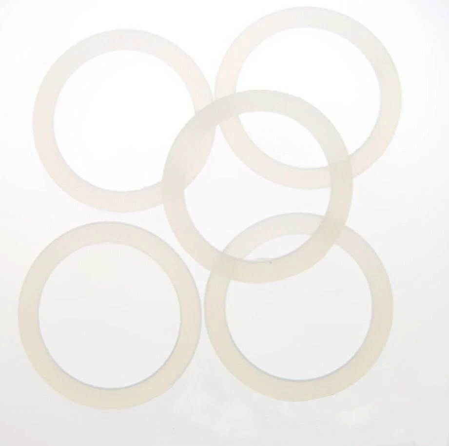 LOT OF 5 CLEAR SILICONE 14MM 9/16 INCH O RINGS - Image 1 of 1