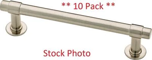 Confezione da 10 Franklin Pull Francisco in ottone, nichel satinato 4" (102 mm) P29617K-SN-B - Foto 1 di 1