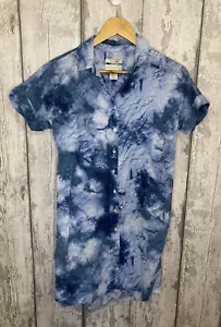 Cynthia Rowley Linen Tie Dye Shirt Dress Size XS - Picture 1 of 5