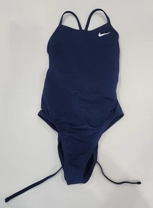 Nike Girls Hydrastrong Racerback Tie Back Adjustable One Piece Swimsuit Size 26 - Picture 1 of 7