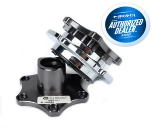 NRG SFI 42.1 Spec D shaped Quick Release Gun Metal body Chrom ring SRK-R200GM-CH - Picture 1 of 3