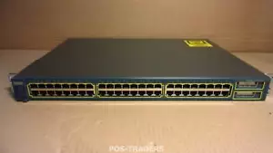 Cisco 2950 WS-C2950G-48-EI Switch 48-Port 10/100 Ports + 2x GBIC Slots + RM EARS - Afbeelding 1 van 3