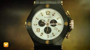 Renato 50MM Wilde Beast Swiss Chronograph Black IP Silver/Rose Dial - Only 100pc - Picture 1 of 1