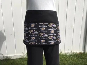 Sport Black Baltimore Ravens Football waitress waist apron 3 pocket  restaurant - Picture 1 of 3