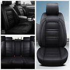 Full Surrounded Black Luxury Car Seat Covers PU Leather Seat Cushions Breathable