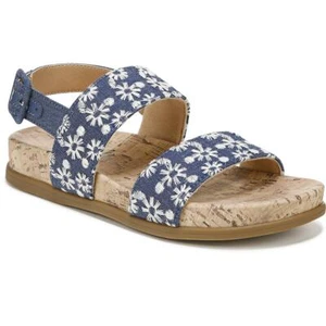 LifeStride Womens Holiday Faux Leather Footbed Slingback Sandals Shoes BHFO 4873 - Picture 1 of 1
