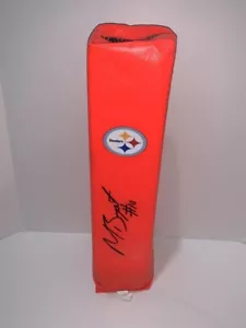 MARTAVIS BRYANT SIGNED PITTSBURGH STEELERS TOUCHDOWN PYLON FOOTBALL EXACT PROOF - Picture 1 of 2