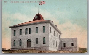 NYE COUNTY COURT HOUSE TONOPAH NEVADA United States Flag NV postcard D3 - Picture 1 of 2