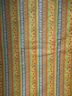 DEBBIE MUMM FOR JO ANNS STRIPED ANIMAL PRINT COTTON  FABRIC SBTY X 44" - Image 1 of 4