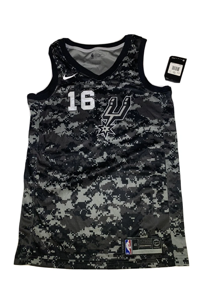 Nike Swingman San Antonio Spurs Pau Gasol Camo Jersey 912153-012 size Small 40