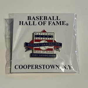 New 2005 National Baseball Hall of Fame Induction Lapel Pin - Boggs & Sandberg - Picture 1 of 2