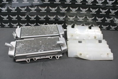 2005 KAWASAKI KX250F OEM LEFT RIGHT RADIATOR SET RADIATORS SHROUDS LOUVERS GOOD - Image 1 of 4