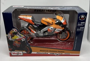 Motocicleta Maisto 1:10 Honda RCV 212 Repsol Team 2008 Dani Pedrosa ¡Nueva! - Imagen 1 de 3
