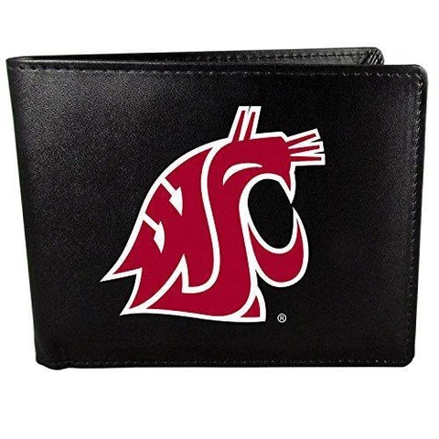 NCAA Siskiyou Sports Mens Washington State Cougars Bi-fold Wallet Large Logo One Cover