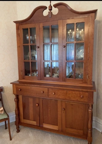 Campbellsville KY Large Solid Cherry Hutch By McMahan Furniture Co Cover