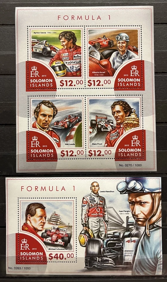 Ayrton Senna / Schumacher / Sacari / Formula / Racing - stamps MNH** Pol. - Image 1 of 1