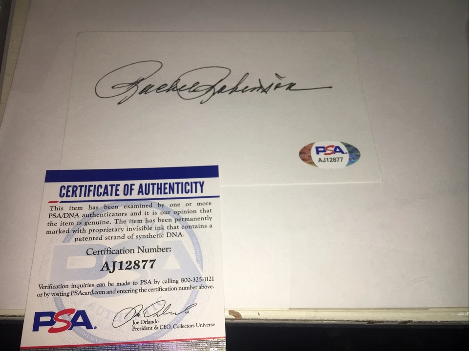 Rachel Robinson Dodgers Wife Of Jackie Robinson Signed 3x5 index Card PSA DNA - Image 1 of 1