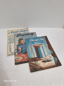Simplicity, Sew and Save, Tante Janes Nähkreis Vintage Konvolut 3 Bücher - Bild 1 von 21
