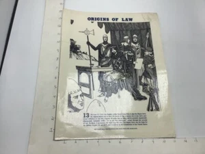 Original 1974 ORIGINS OF LAW Poster - MAGNA CARTA - J Weston Walch  - Picture 1 of 3