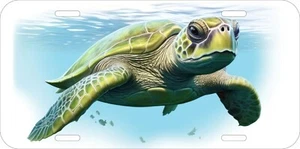 TURTLE TURTLES DESIGN YOUR OWN ASSORTED UV PRINTED METAL LICENSE PLATE F - Picture 1 of 4