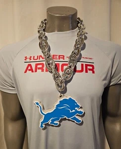 New NFL Detroit Lions Fan Chain Necklace Foam FREE Shipping!! - Picture 1 of 1