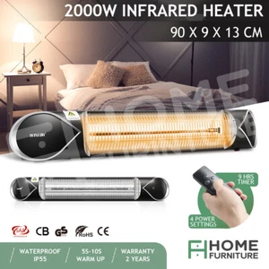 Maxkon Carbon Infrared Heater 2000W Electric Instant Strip Heat Patio Outdoor - Picture 1 of 12