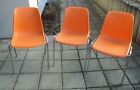 3 X 70 Jahre Stuhl Kunststoff Orange