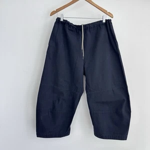 Roucha Penn Pants Women Large CC Barrel Crop Lagenlook Crepe Wide Leg Avant Gard - Picture 1 of 10