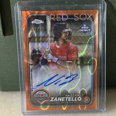 Kazan Zanetello 2024 Topps Chrome Pro Debut Orange Lava Refractor Auto /25 🔥🔥 - Image 1 of 4