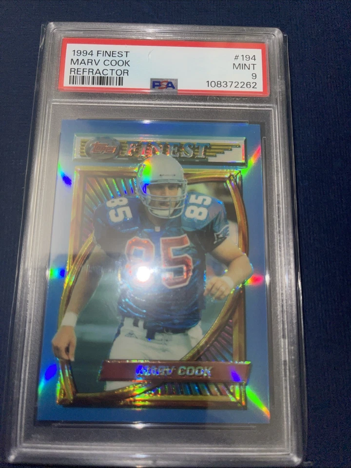 1994 MARV COOK Topps Finest REFRACTOR #194 PSA 9 MINT SET BREAK POP 3 - Image 1 of 2