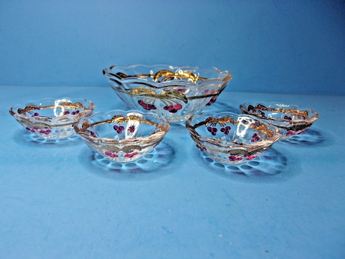 ヴィンテージMosser Glass　ラージサイズ　脚付きベリーボウル 　刻印 ヴィンテージMosser Glass ラージサイズ 脚付きベリーボウル 刻印