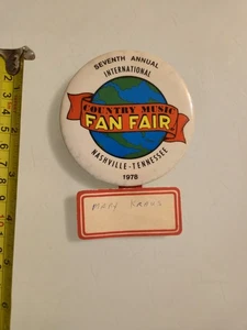 Vintage 1970-80s Country Music Fan Fair Artists Ect. Pinback Buttons Collection  - Picture 1 of 2