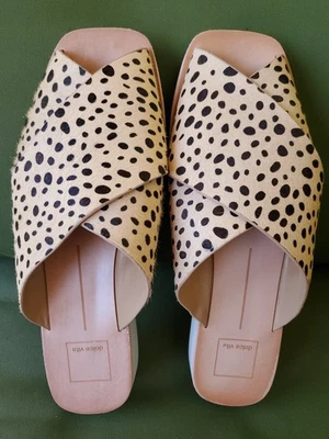 Новый Dolce Vita подлинный икры волос платформе шлепанцы сандалии размер 9,5 - Изображение 1 из 4